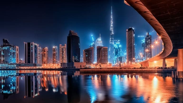 Burj Khalifa por la noche