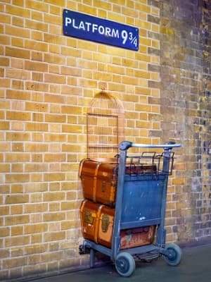 Plataforma 9 y 3/4 en los estudios de Harry Potter